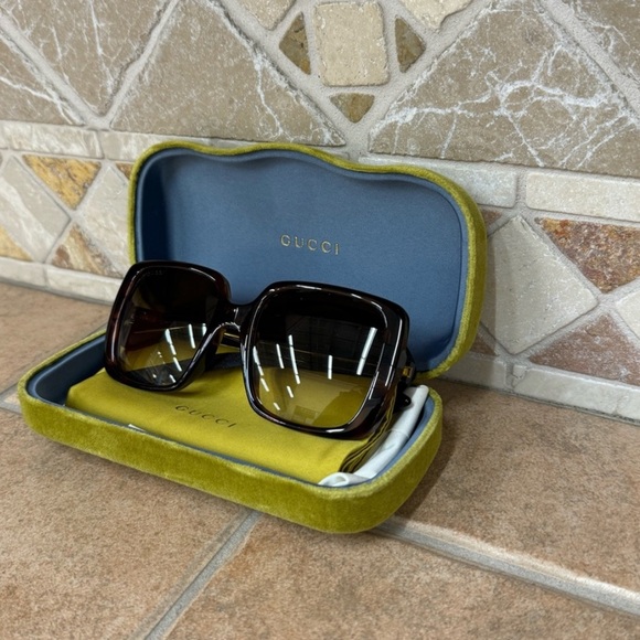 🆕✨Gucci GG0632S Havana Square Sunglasses ✨ - Picture 9 of 12